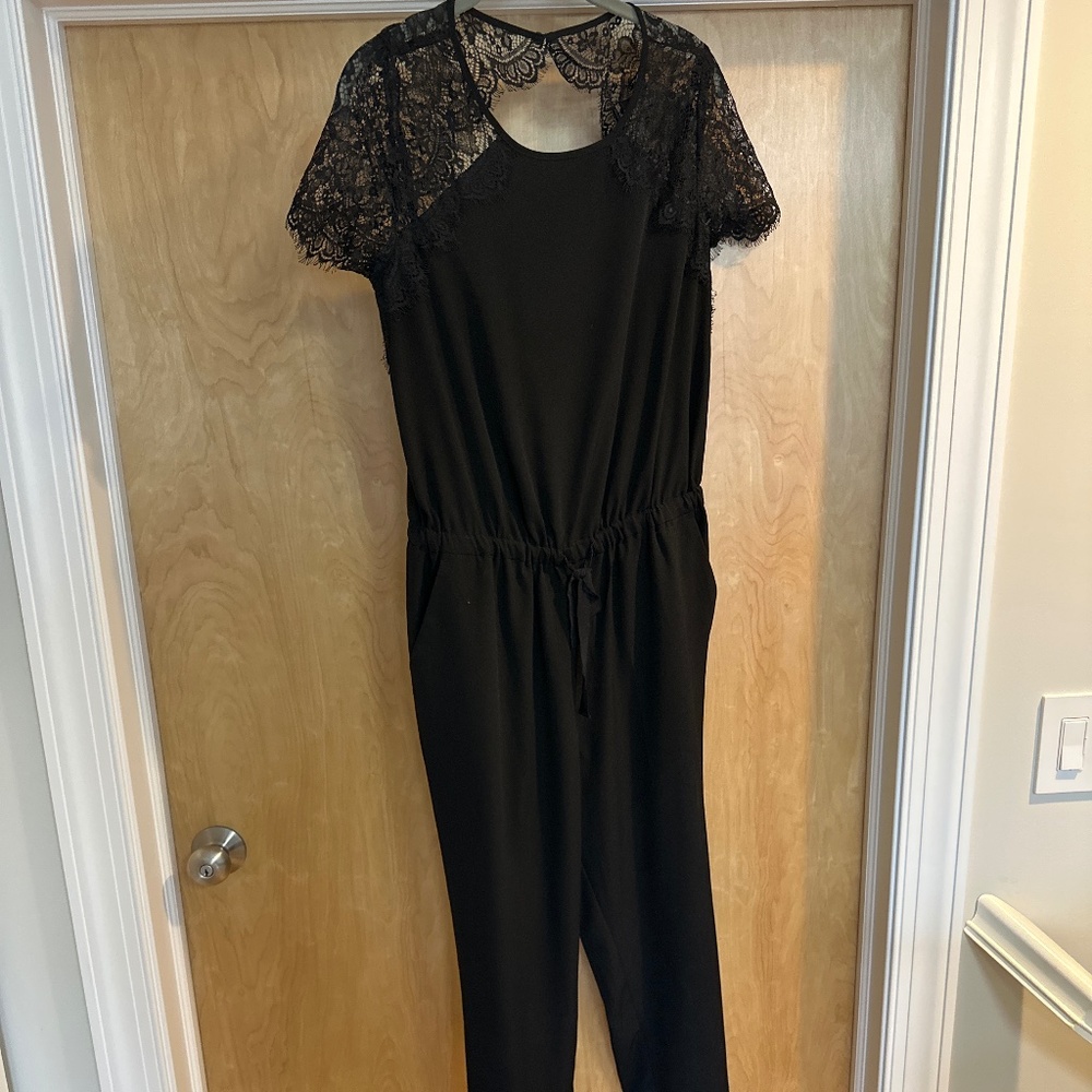 Loft black jumpsuit